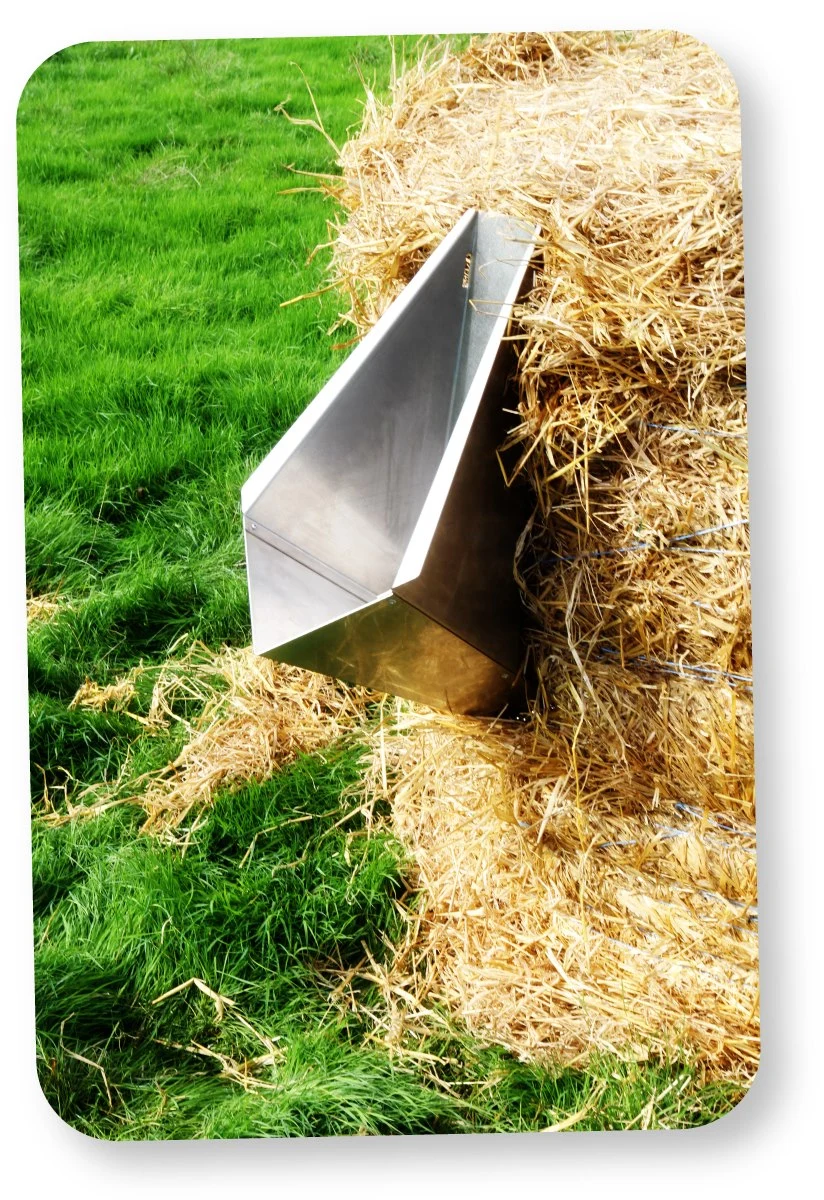 The designers also suggest setting up a smaller bale of hay in a residential garden to make your own fertilizer at home