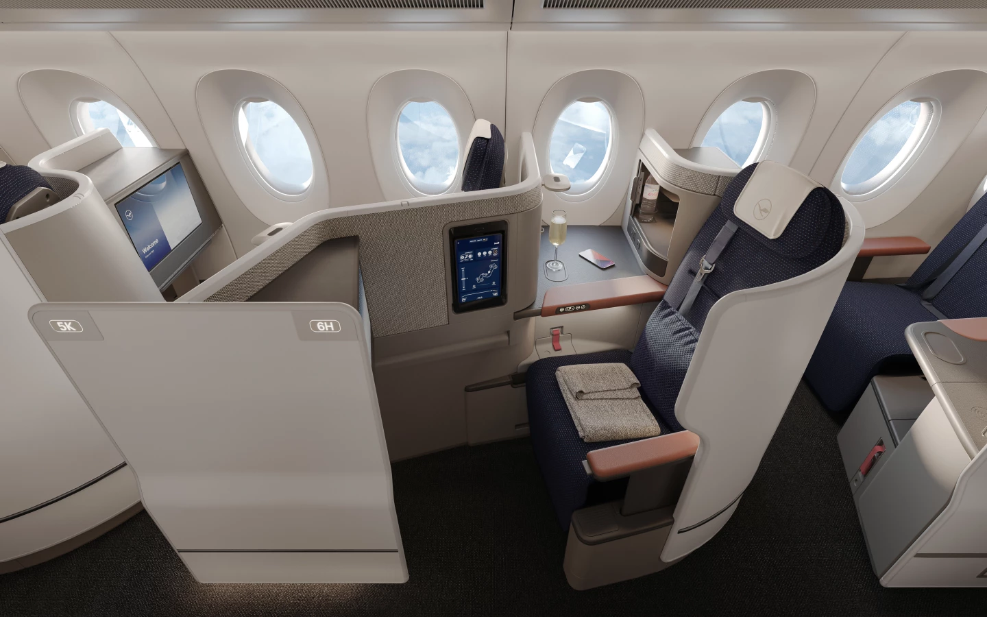 The new standard Allegris Business-class boasts a modular seat design with aisle access