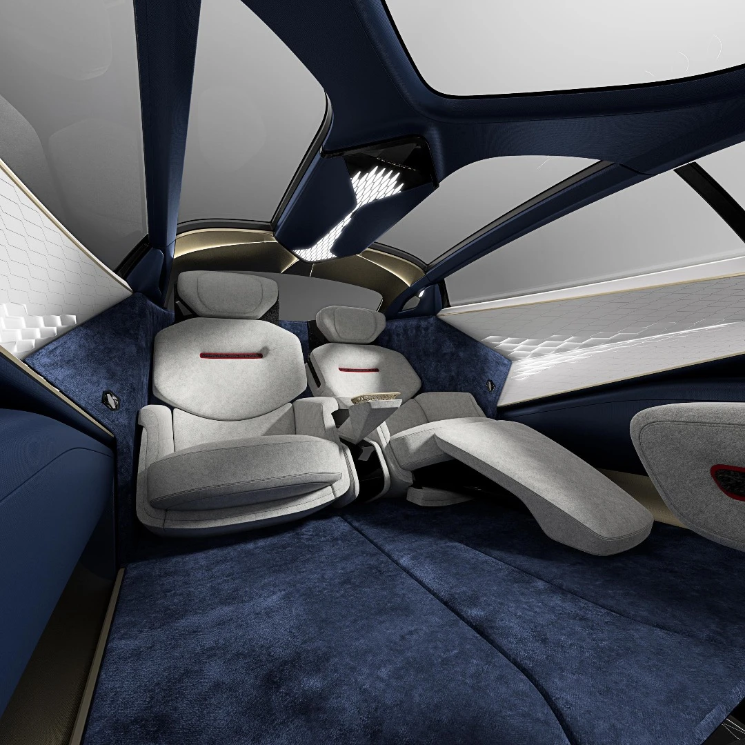 Aston Martin and its partners worked hard to give the Lagonda Vision a very different interpretation of interior luxury