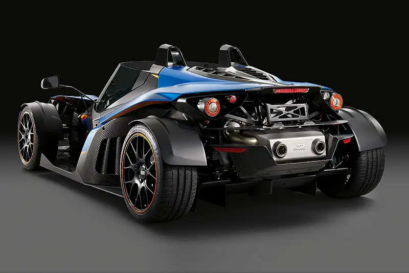 The KTM X-Bow GT rear angle view