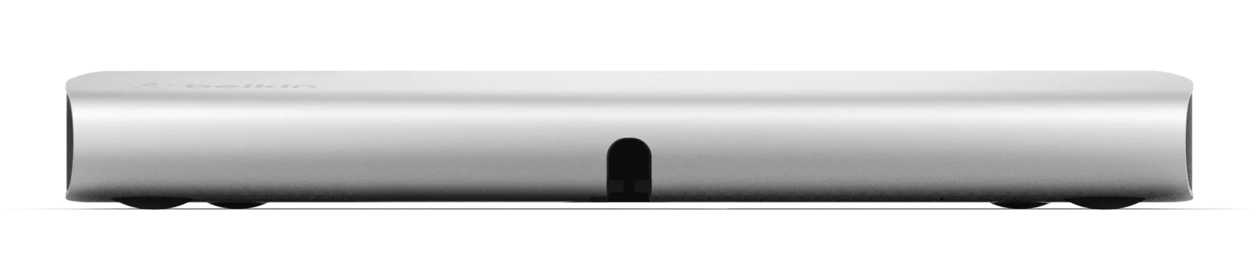 Belkin's Thunderbolt Express Dock has a cable channel that feeds a cable from the rear to the front