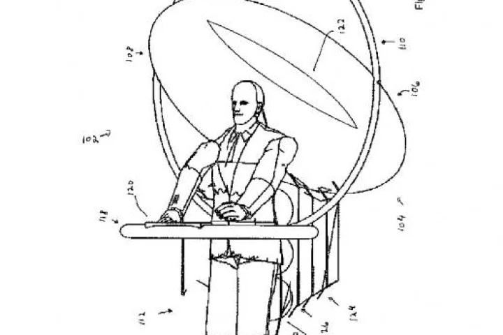 One of the diagrams included in the Personal Flight Systems patent