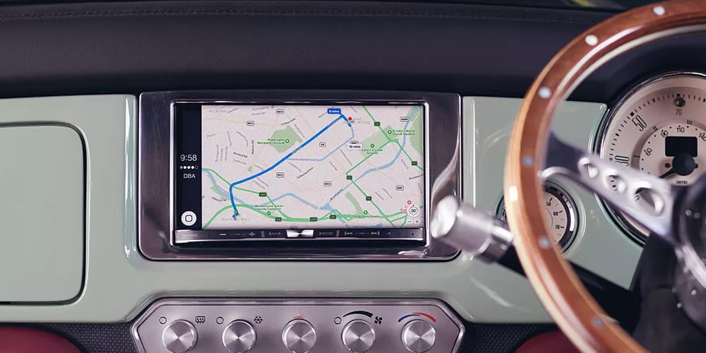 You didn't get Android Auto or Apple CarPlay in the original Mini, but it features here