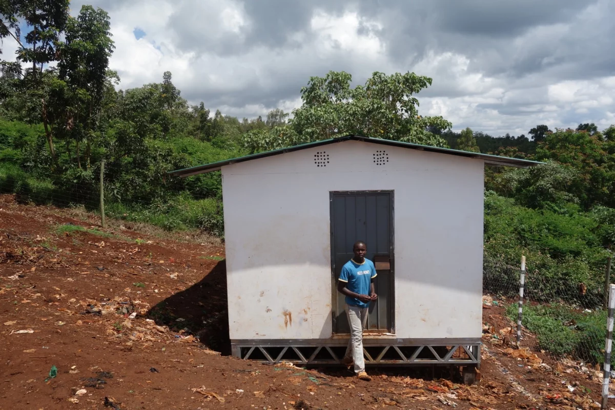 Aleutia's Solar Classroom in a Box comes flat-packed and can be assembled in two days by local laborers