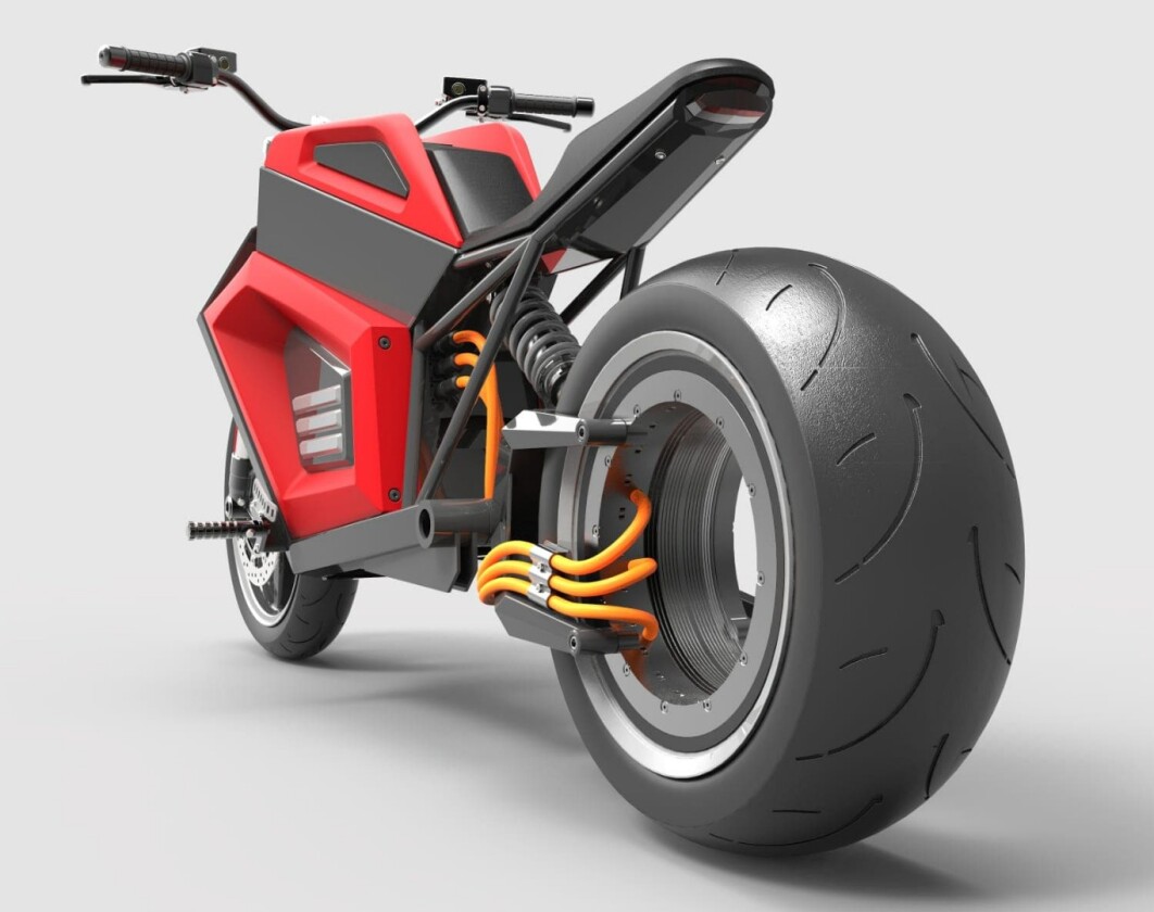 RMK E2: hubless rear drive looking badass with those exposed wires