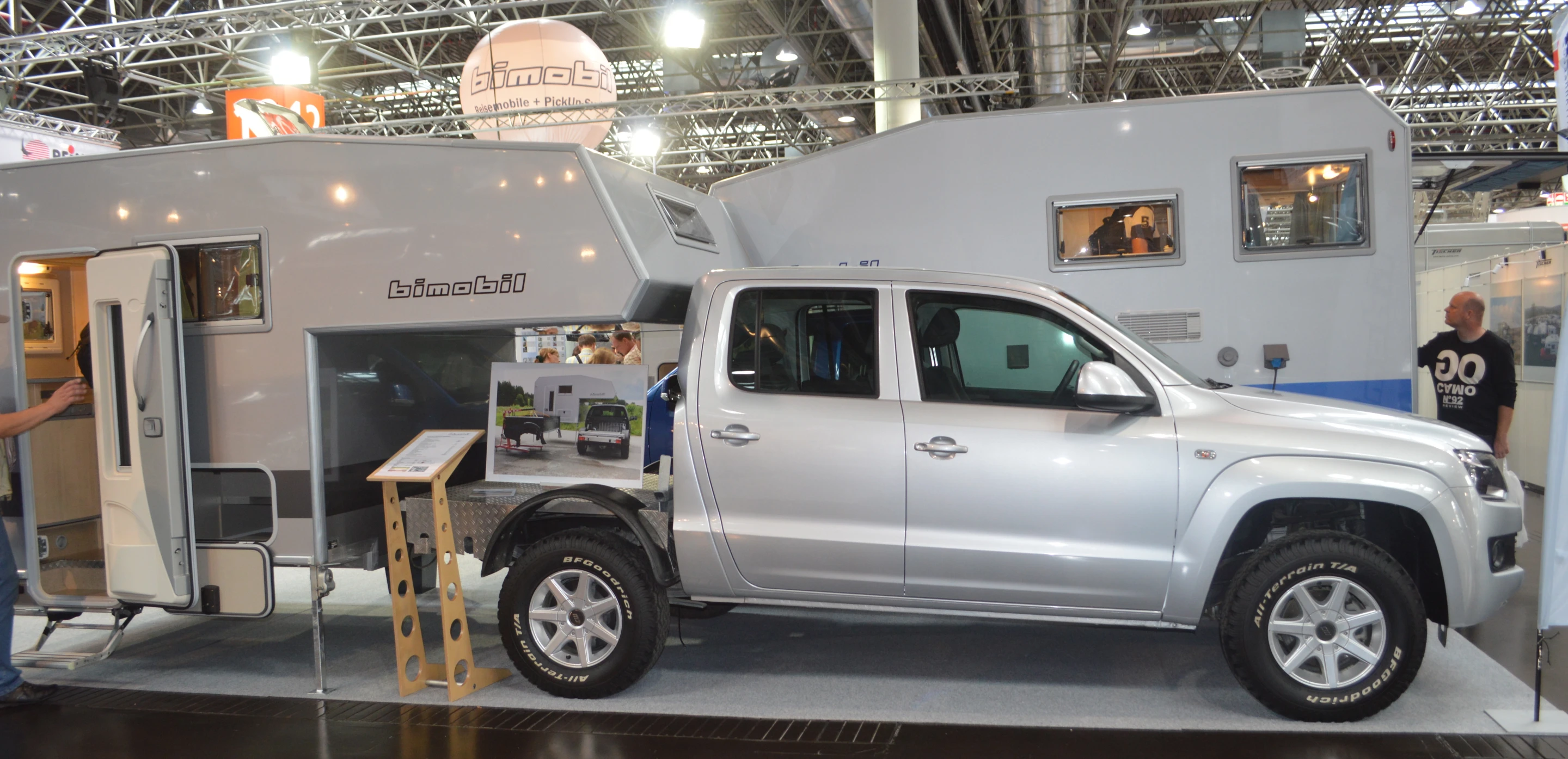 Bimobil's quick mounting system makes attaching and detaching the camper quick and simple, according to the company