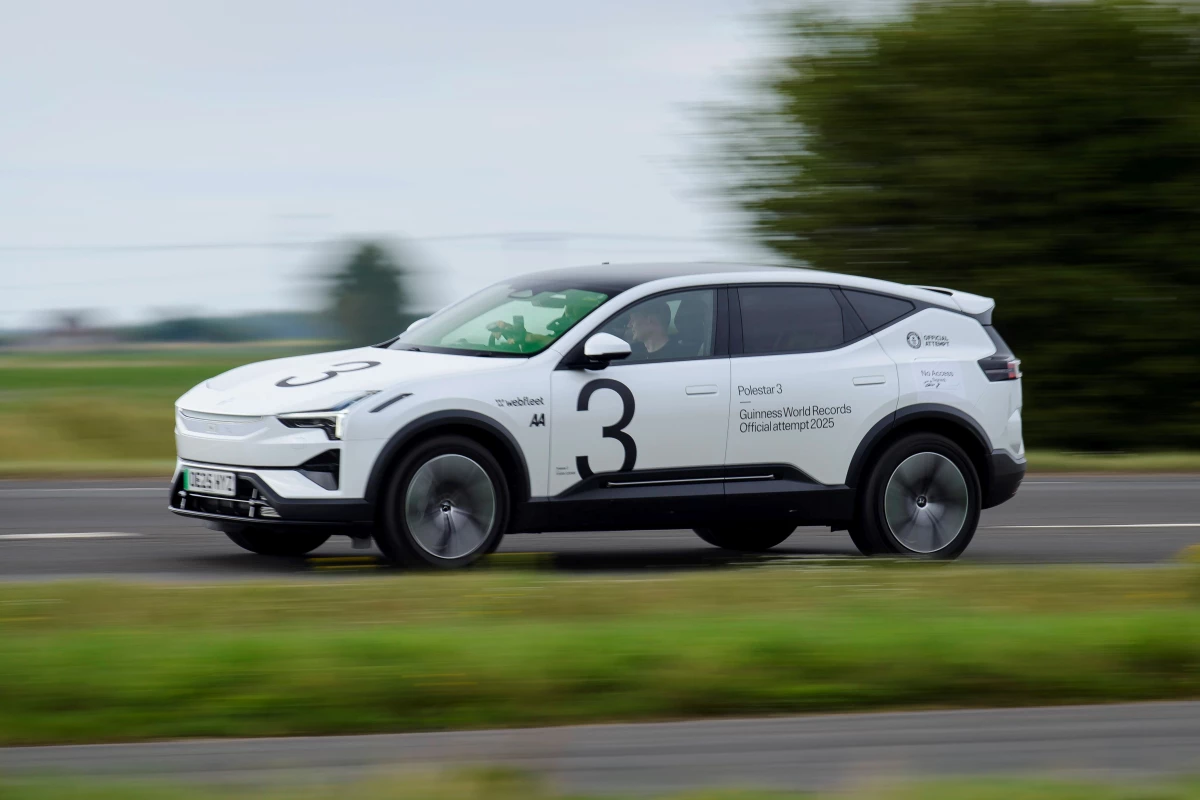 The Polestar 3 SUV covered a total of 581.3 miles (935 km) on a single charge, setting a new Guinness World Record