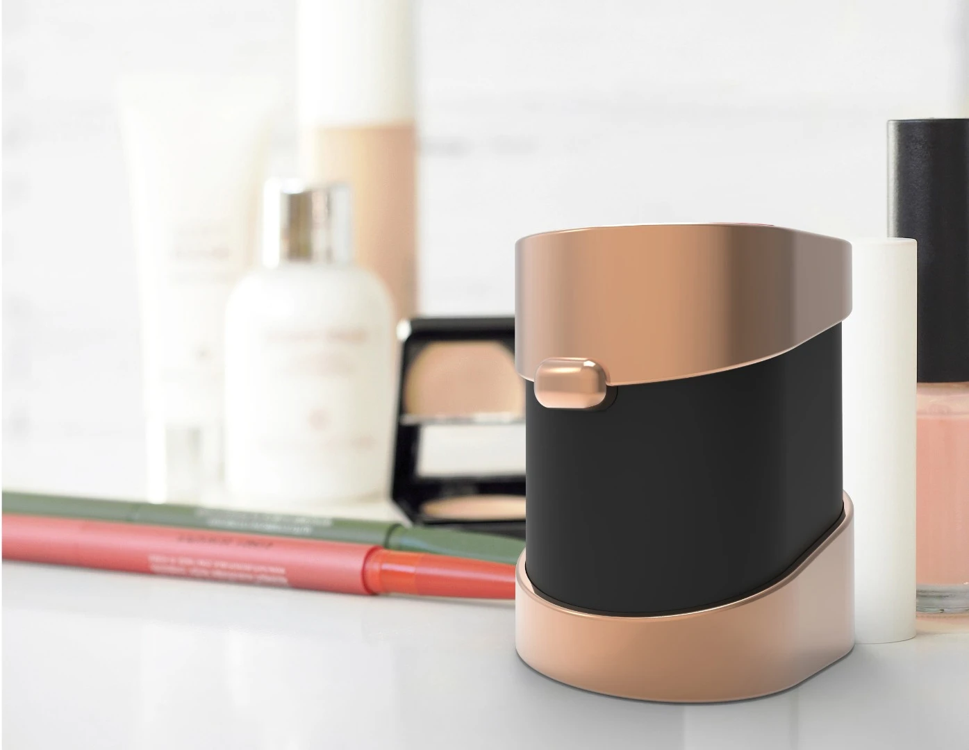 Pippa Bridges from England’s Loughborough University designed Infinity Mascara, a reusable mascara system designed to tackle the waster generated by the cosmetics industry
