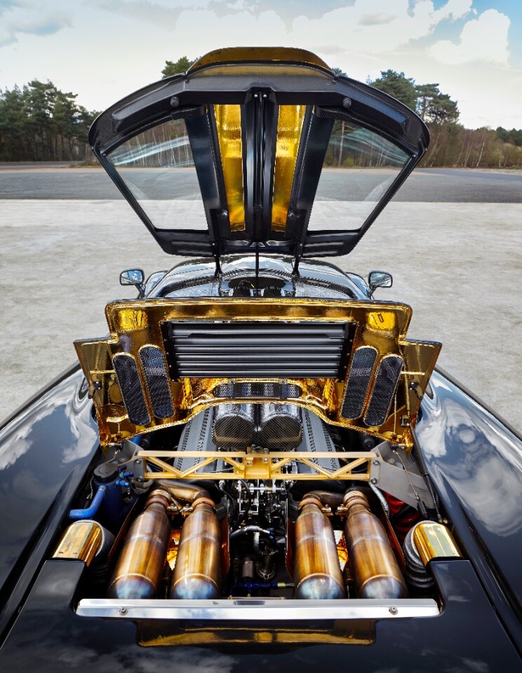 As you might recall, McLaren lined the F1 engine bay with gold to reflect heat