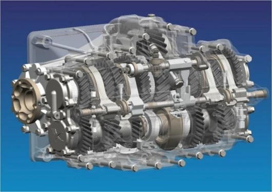 cutaway of the Xtrac transmission