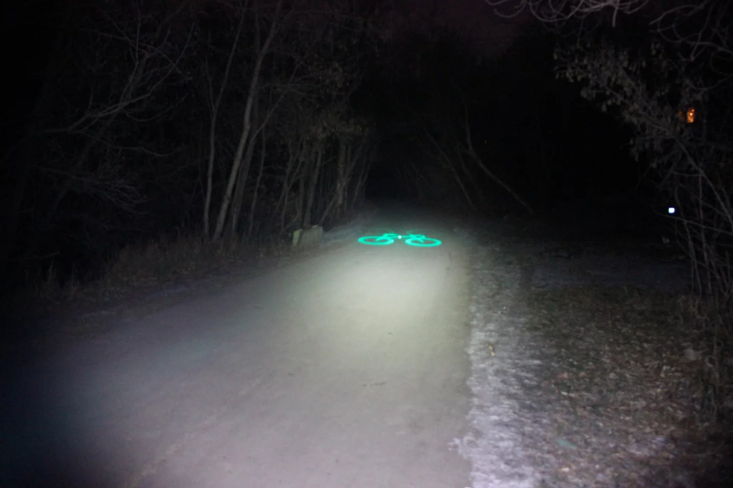 The Laserlight's LED does a good job at illuminating the road