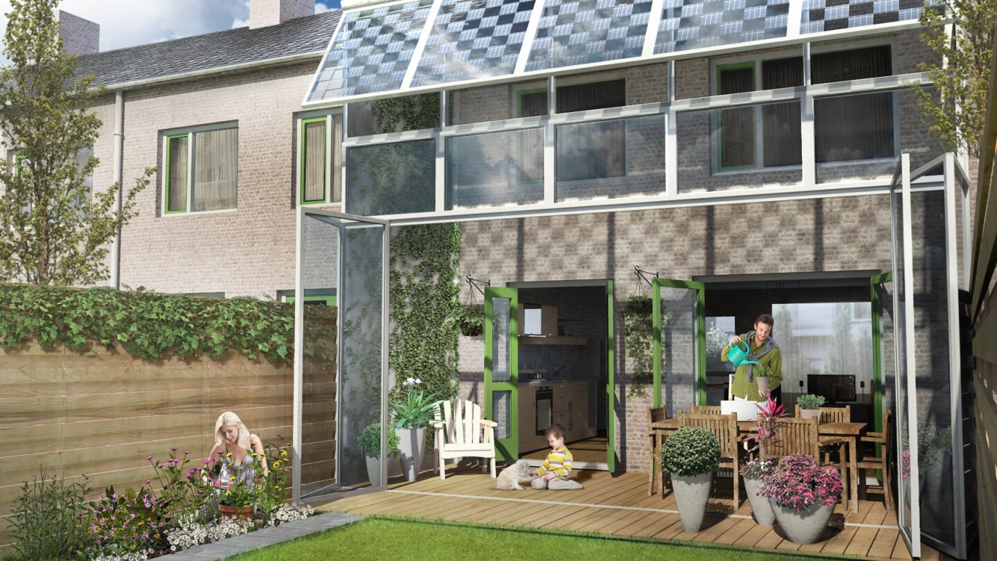 In spring's warmer temperature, the space can be used for entertaining or as an extension of the house