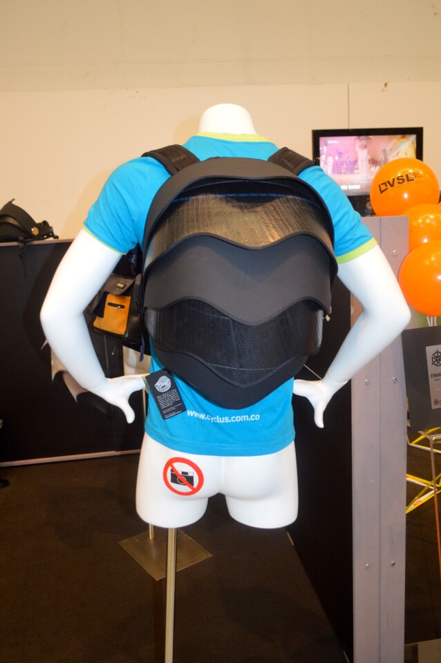 The Cyclus Pangolin backpack draws inspiration from the armadillo