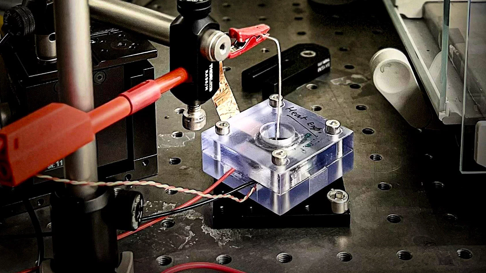 An experimental setup designed to test the technology under controlled conditions