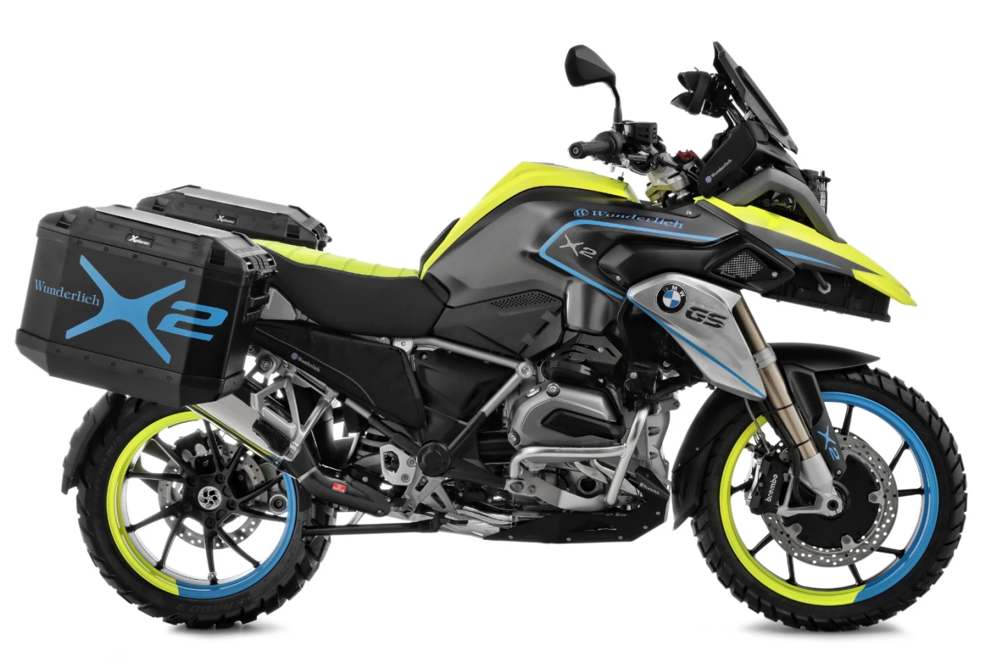 Wunderlich's 2WD BMW R1200GS LC: battery pack is tucked under the bike's beak