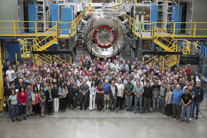 The TAE team with their impressive fifth-generation "Norman" fusion reactor prototype