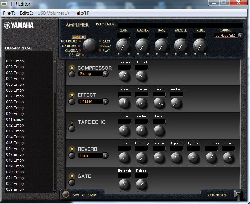 The amp's tone and effects can be fine-tuned via the free-to-download THR Editor