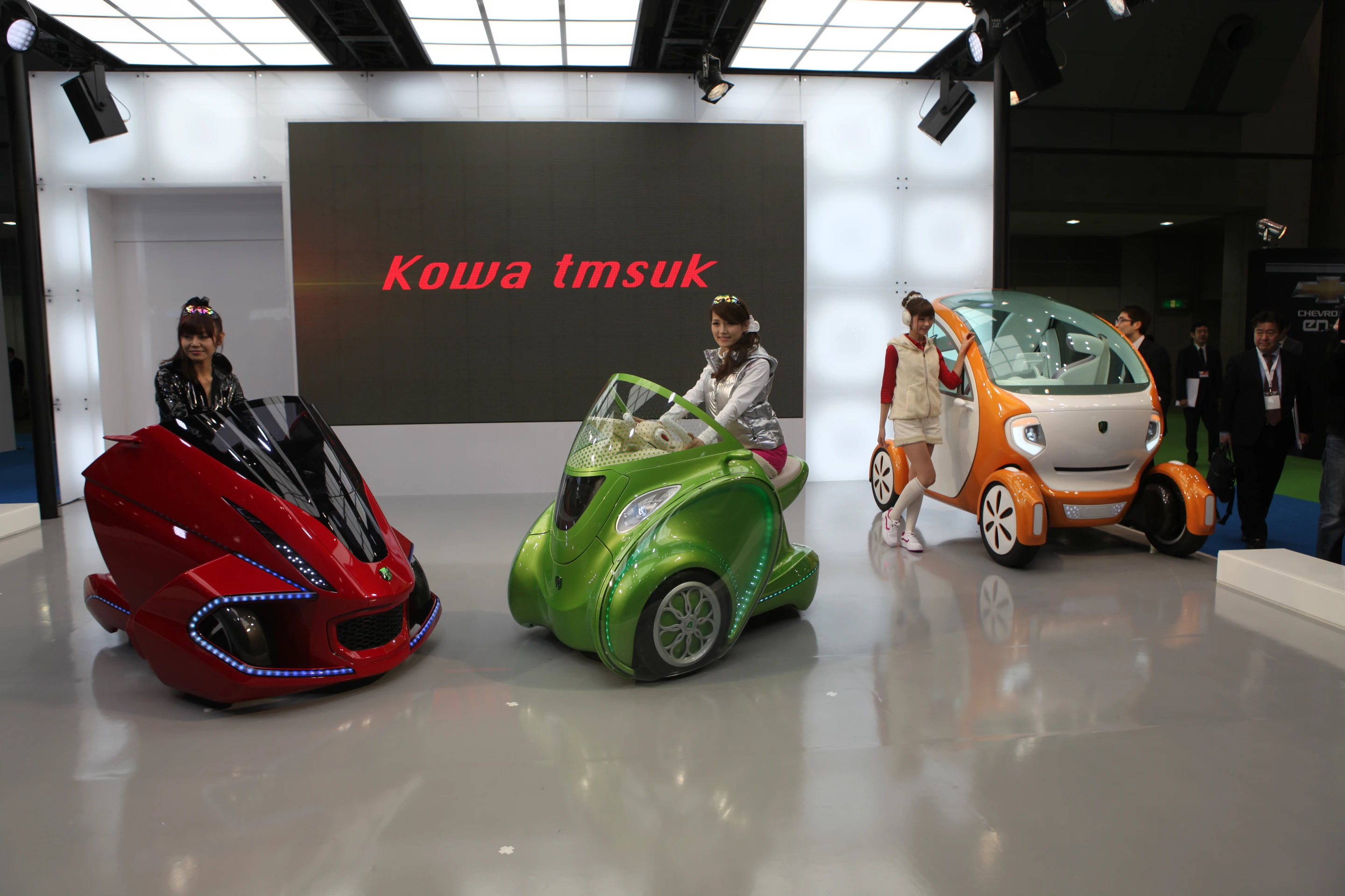 The three-strong range of Kobot concept electric vehicles at the Tokyo Motor Show