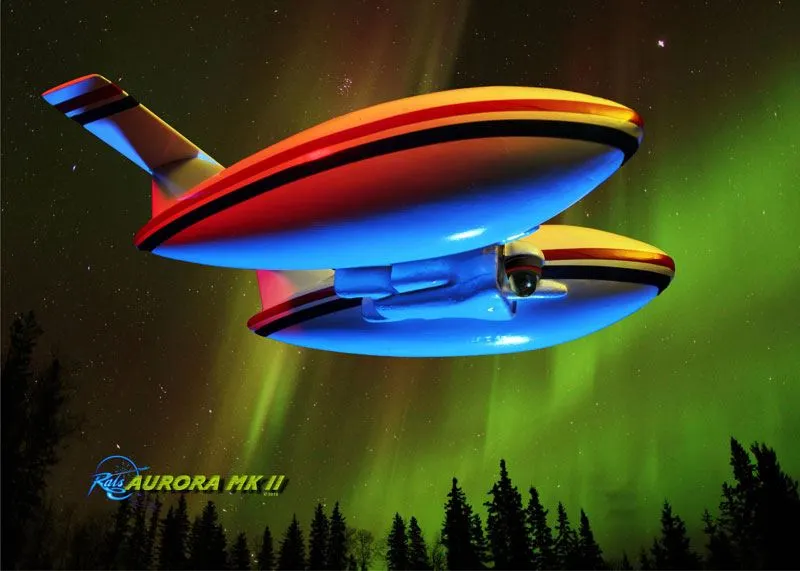 An artist's rendering of the completed Aurora airship