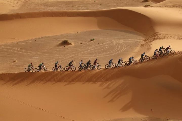 While some sections of the Gaes Titan Desert race take place along rocky tracks, others see riders contend with very sandy surfaces through the dunes
