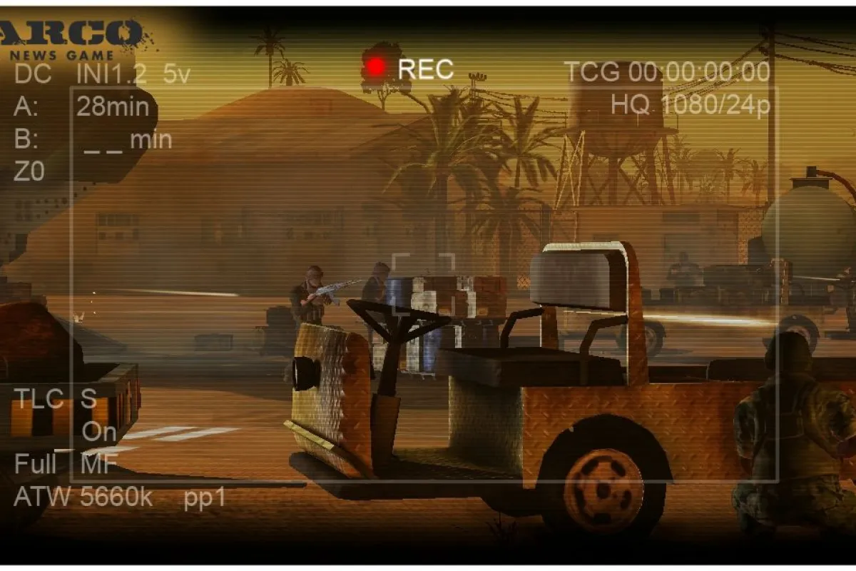 Warco - The News Game is a planned FPS-style game where the player takes on the role of a war correspondent tasked with collecting video from the battlefield