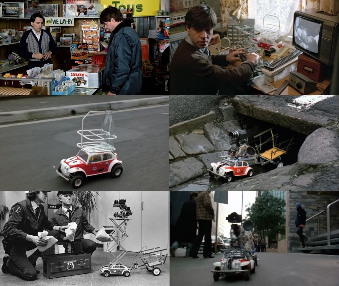 Malcolm (1986) is a film about a socially awkward mechanical genius who builds things, and in the film, Malcolm buys a Sand Scorcher kit and after initially fitting it with a camera so it can go to the local store and buy milk for him, he gets led astray, and Malcolm's Sand Scorcher is used to rob a bank. The film proved to have enormous appeal to the geeks of the world before game consoles, computers and the internet came along, propelling international release and launching the film careers of several notables. Between becoming the "holy grail" of collectible RC cars, and featuring in a movie which achieved cult status with the "makers" of the eighties ... it became a modern classic collectible.