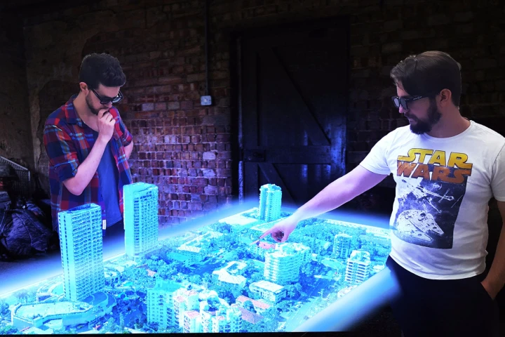 Euclideon's hologram table: early installations are likely to be used primarily at a municipal level for town planning and area response purposes