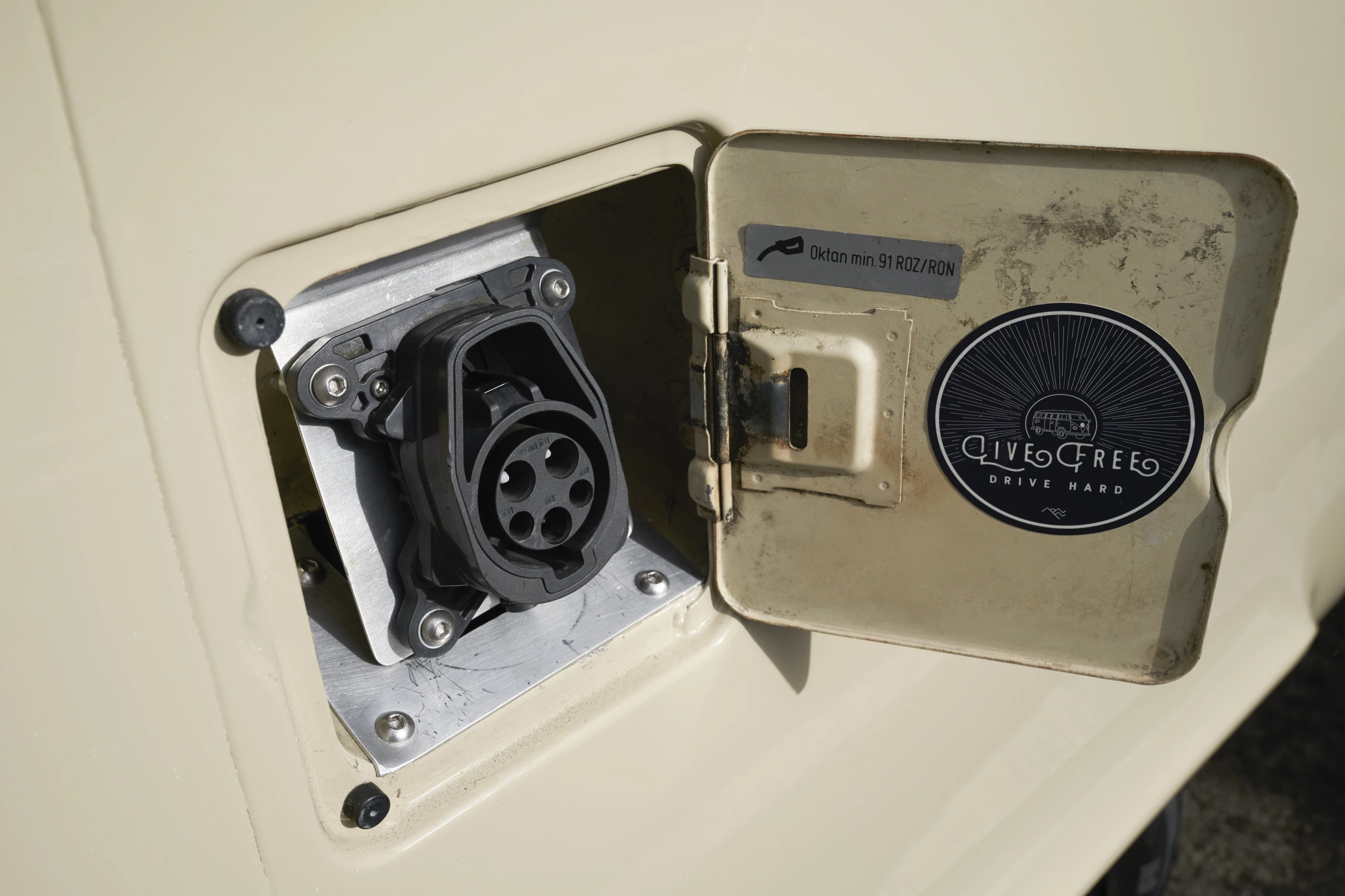 A surprise under the fuel filler door