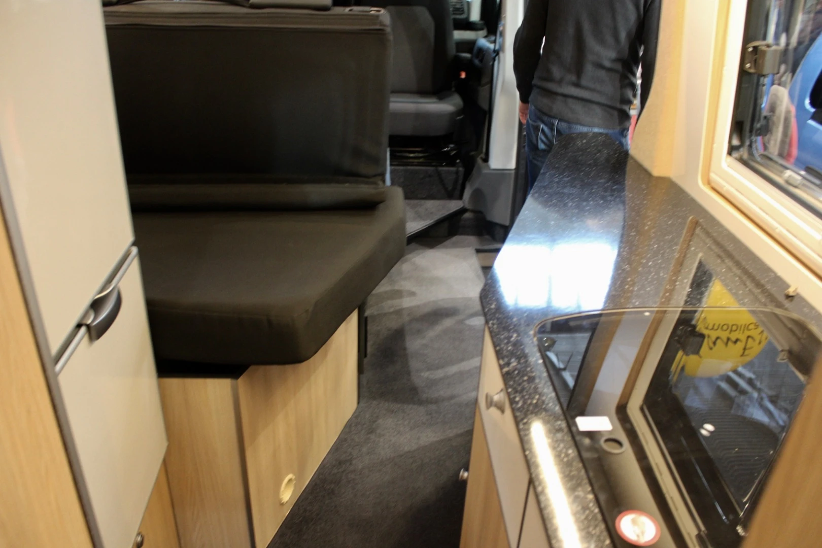 With the convertible bed and angled kitchen, the StarCamper feels roomier and more open during the day than other camper vans