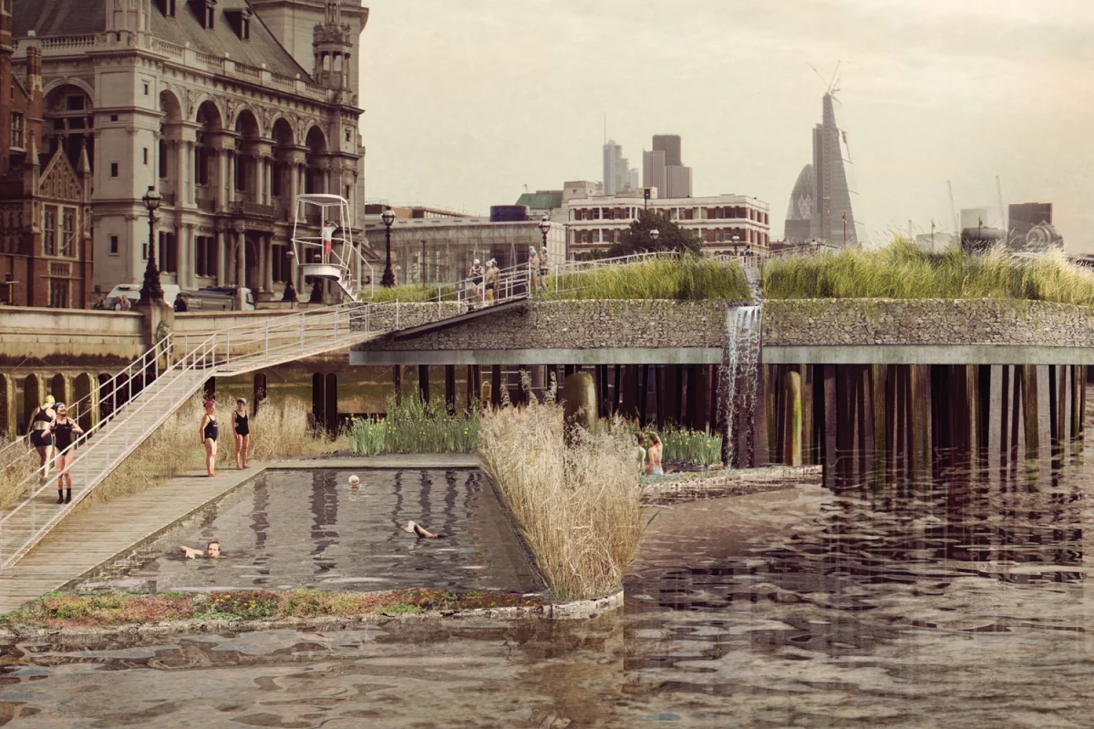 Studio Octopi has designed concepts for swimming pools in the River Thames