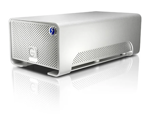 G-RAID with Thunderbolt side angle