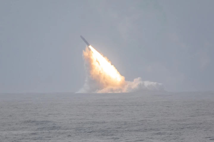 The Trident II D5 launching off the coast of California