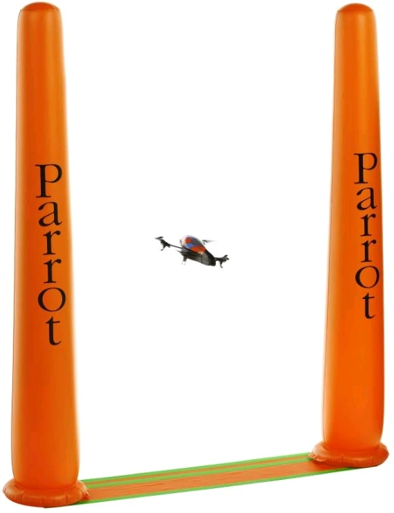 Inflatable pylons for the AR.Drone