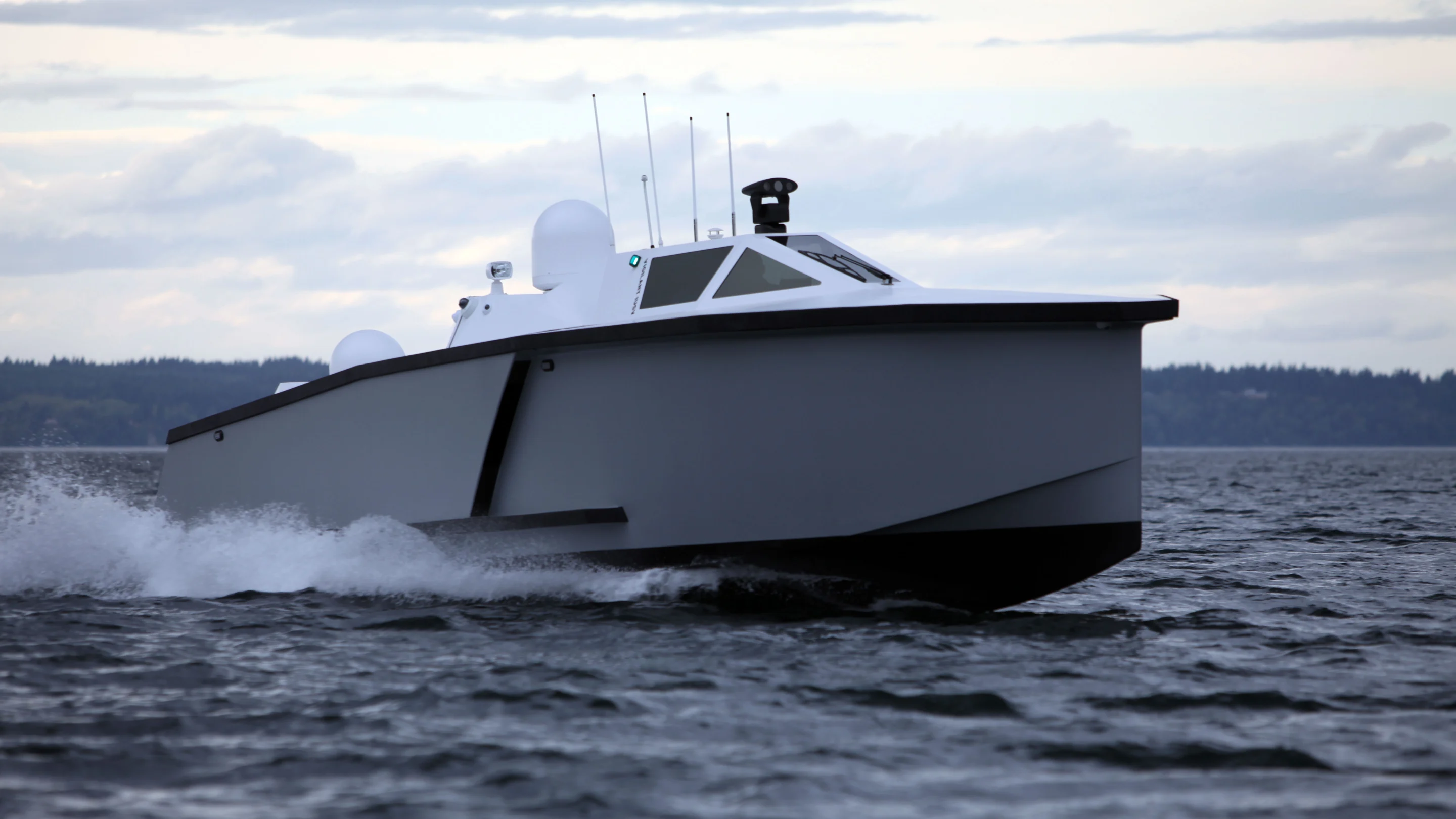 The 54-foot craft has demonstrated a fuel consumption of 12 U.S. gallons (45.4 liters) per hour at a cruising speed of 24 knots (44 km/h)