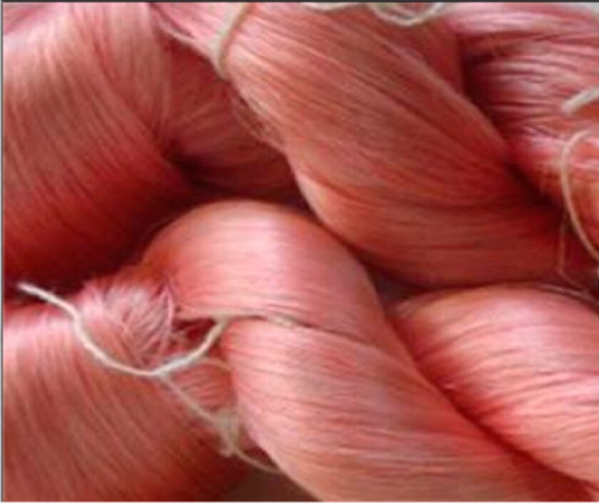 Silkworms that consumed Direct Acid Fast Red azo dye produced these red fibers