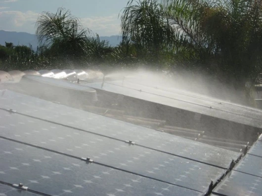 Heliotex solar panel wash system