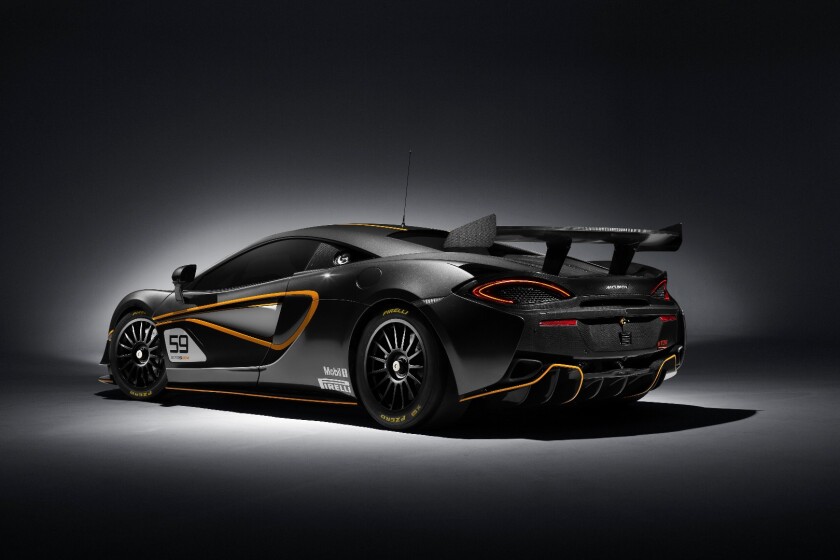 The 570S GT4 is fitted with a bespoke aerodynamics kit