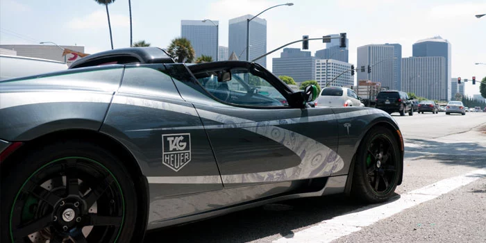 The TAG Heuer Tesla Roadster is back from its electrically-powered round-the-world trip