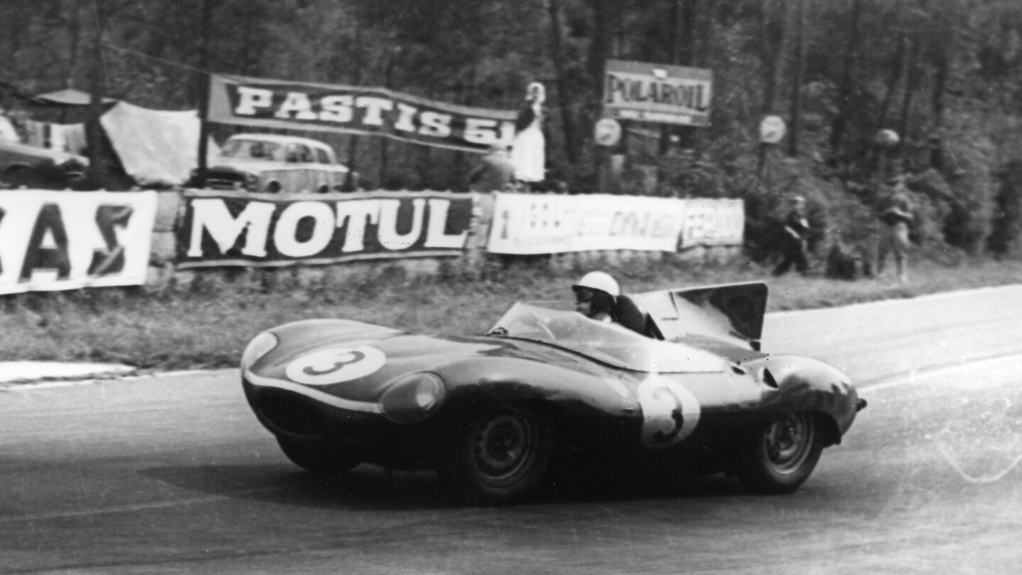 The Jaguar D-Type finished second on debut in the 24 hours of Le Mans , then won it three times running