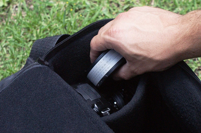 A three ringed control system is used to set the duration of the time lapse sequence, the range of camera movement, and the interval at which photos are taken