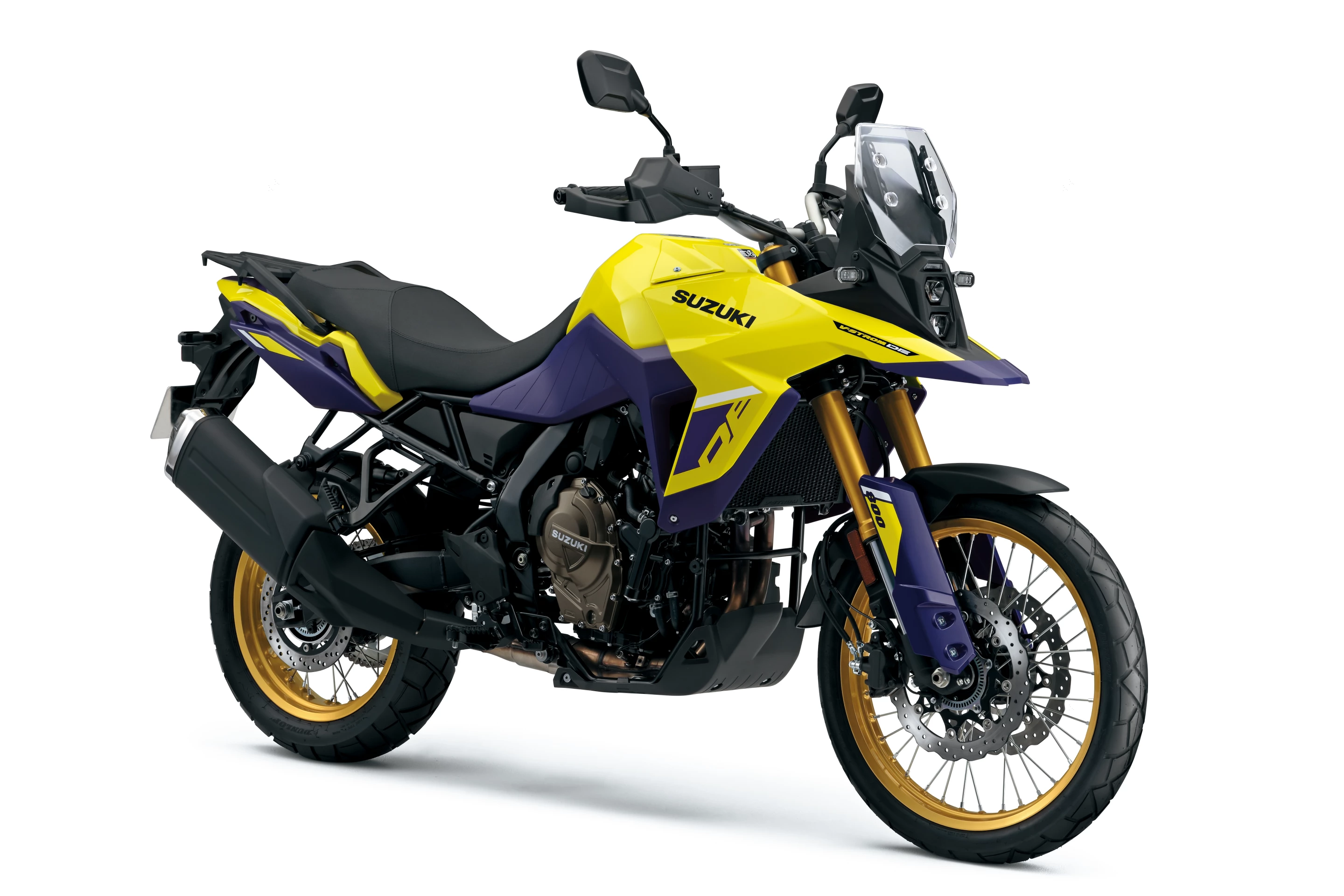 The Champion Yellow No. 2 is Suzuki's flashiest color choice for the 2023 V-Strom 800DE