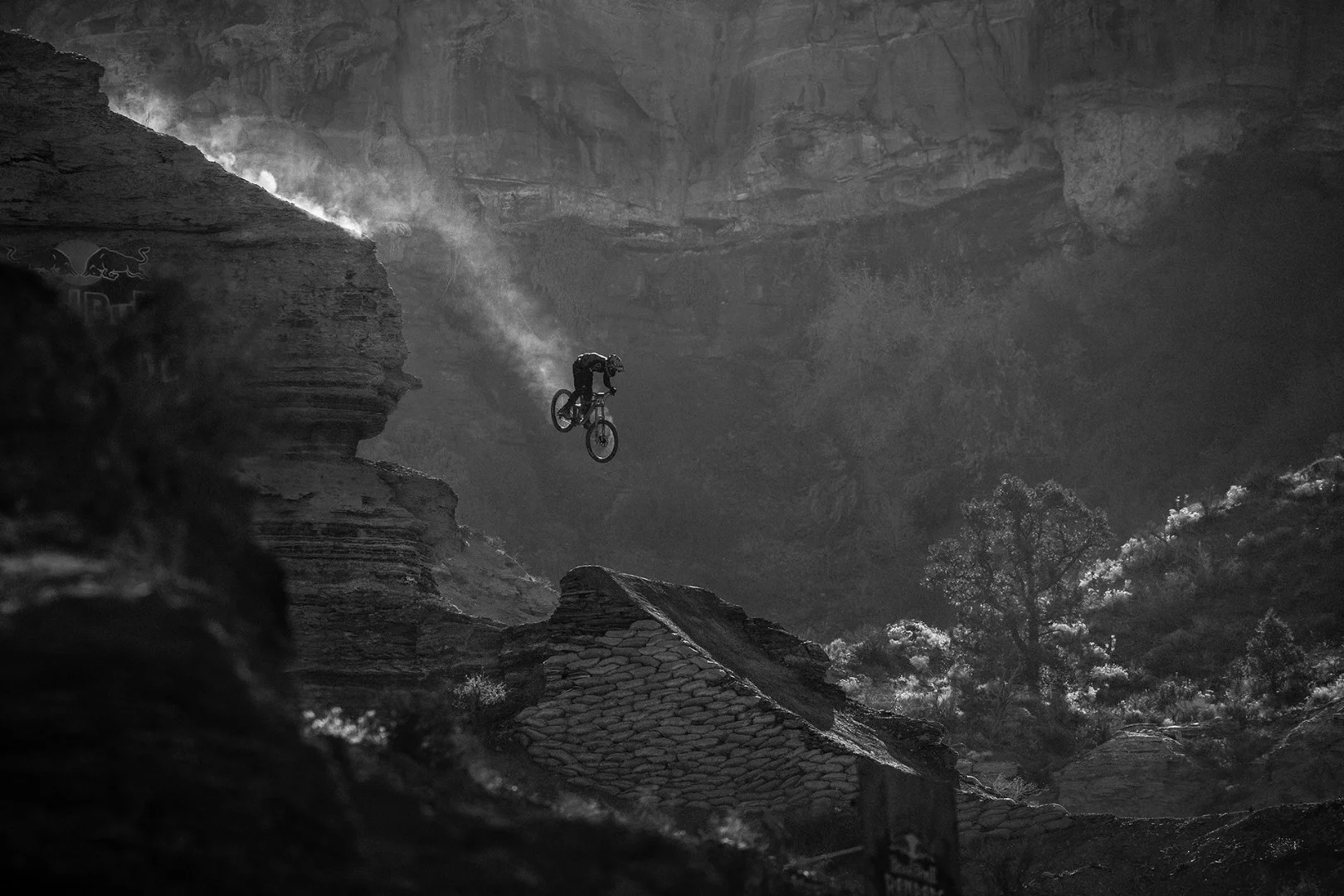 Honorable Mention in Sports in Action. The Red Bull Rampage, held near Zion National Park, has become one of the biggest mountain biking events of the year