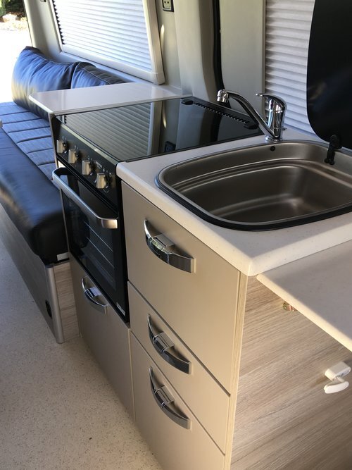 An oven/grill is also included in the standard kitchen package