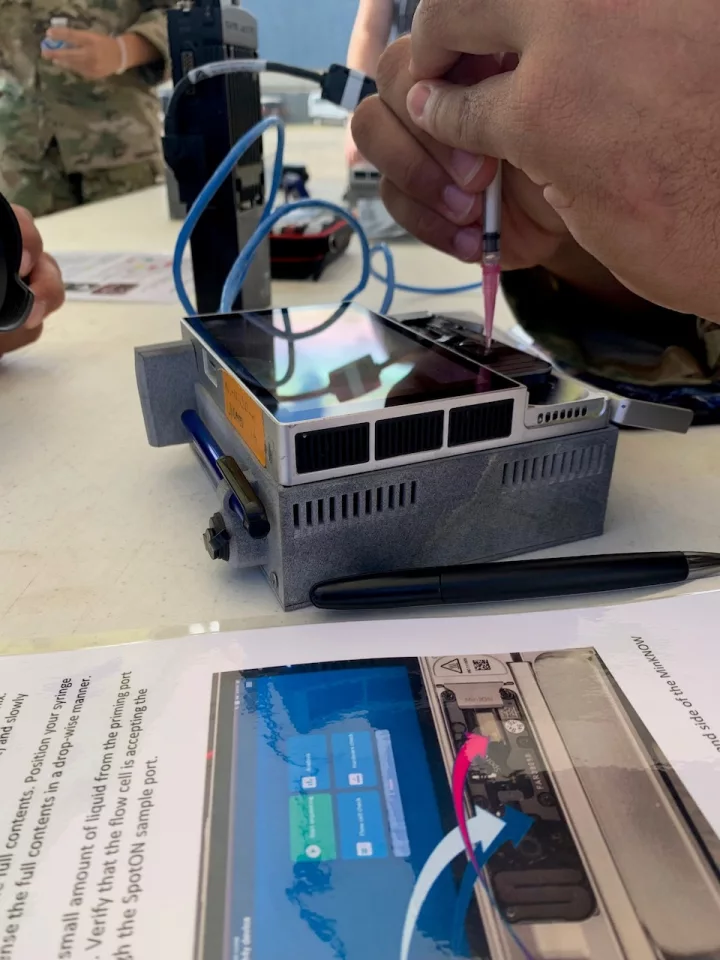 Operating the test equipment
