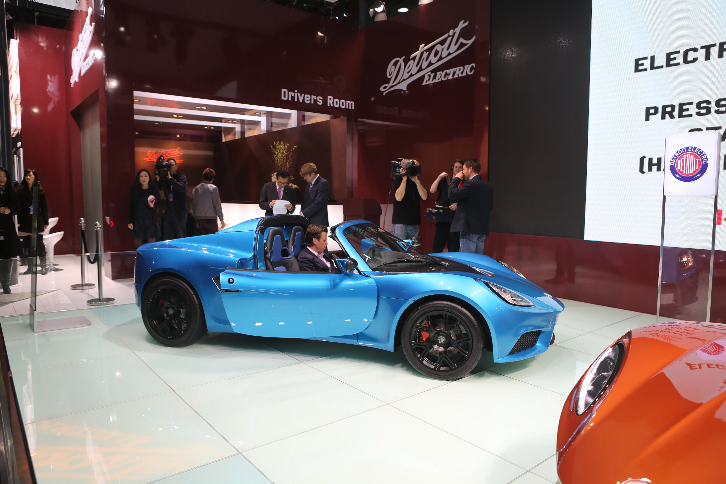 The Detroit Electric SP:01, publicly unveiled for the first time at the Shanghai Auto Show (Photo: Gizmag)