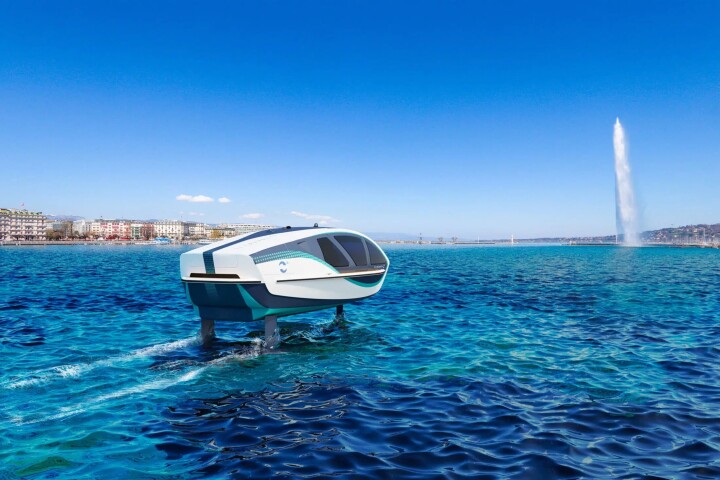 The SeaBubble is claimed to smoothly and quietly cruise at a speed of 18 knots (21 mph or 33 km/h)