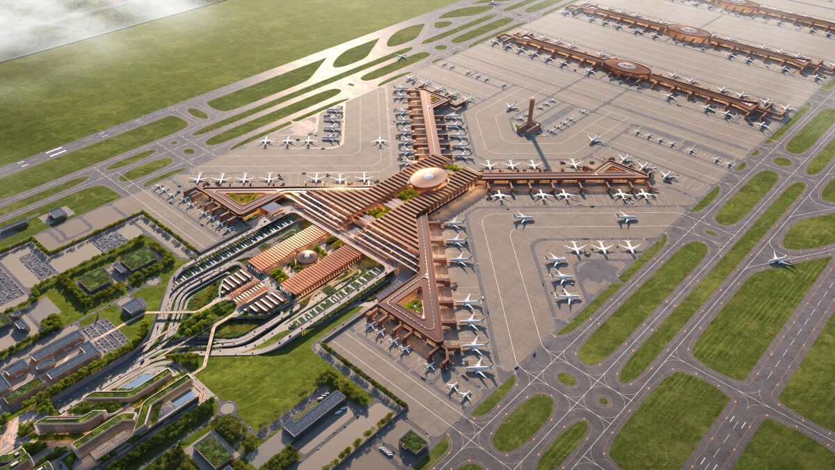 X marks the spot: Futuristic cross-shaped airport sets new size record