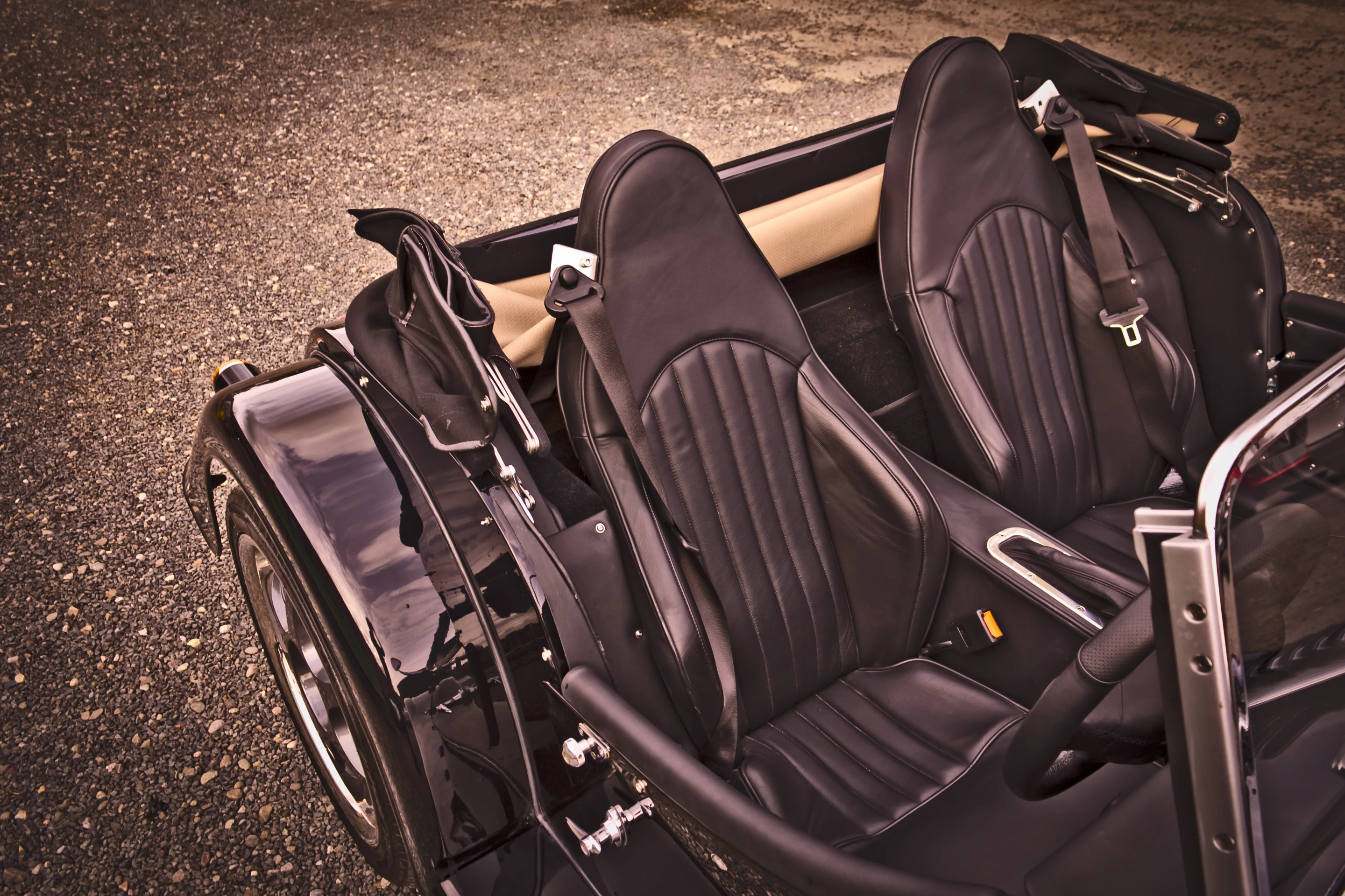 The Morgan Plus 8 Speedster with the bodywork off