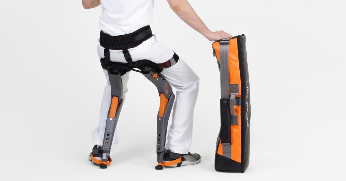 Have your chair and sit in it too revisiting the wearable Chairless Chair