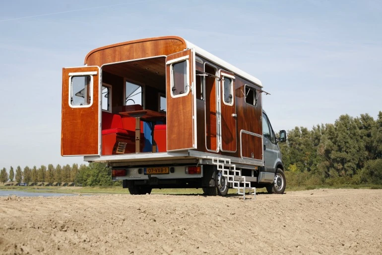 Dutch manufacturer Tonke offers hand-built wooden campers